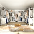 thumbnail image 6 of 900LBS Capacity Clothing Rack with Wire Shelves Sturdy Metal Wardrobe Closet White, 6 of 10