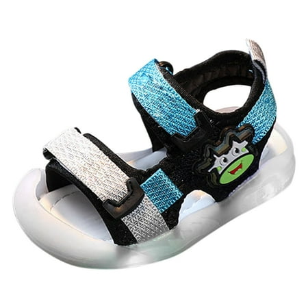 

Girls Sandals Anti Kick Baotou Sandals Summer Lights Baby Shoes 013 Years Old 2 Boys And Girls Beach Shoes Walking Shoes
