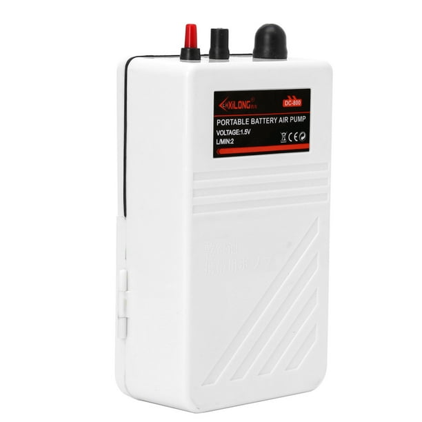 Ultra Quiet Aquarium Air Pump Battery Powered Fish Tank Aerator Pump with Air Stone and Tube 2W