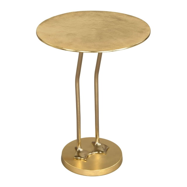 Sofa Side Table, Round, Aluminum, Metal, Gold, Living Lounge Cafe Room Hotel Lobby Hospitality