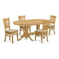 thumbnail image 2 of VANC5-ESP-W 5 Pc Dining room set for 4 Dining Table with Leaf and 4 Chairs for Dining, 2 of 2