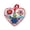 Red, variant on Colorful Heart Ornaments with Flowers and Dots - Hand Embroidered Christmas Decor from Peru, Various Colors