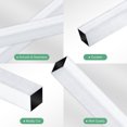 thumbnail image 2 of Tubo cuadrado de aluminio 6063 de 300 mm, 1 paquete, 20x20 mm de ancho exterior, 1.5 mm de grosor de pared, tubería de aluminio sin costura para construcción de marcos, 2 of 6