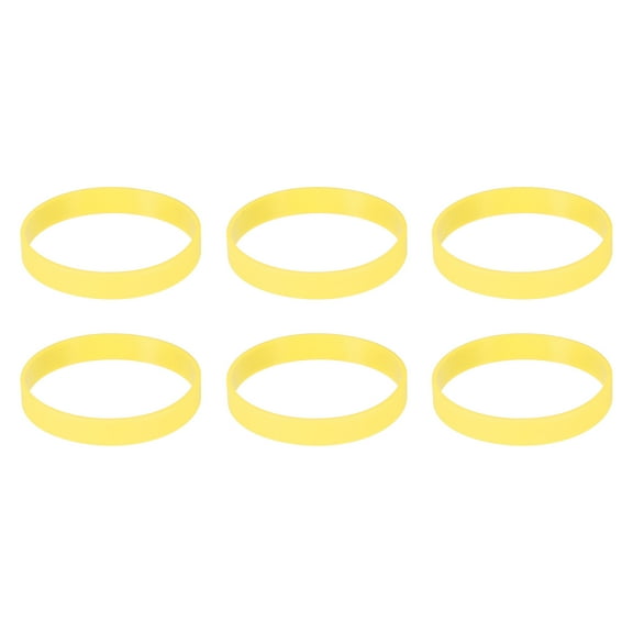 Uxcell 6Pcs Bracelets Wristbands 1/2 Inch Width for Sports Club, Group Games,  Yellow