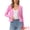 Pink, variant on DARING DIVA Women's Open Front Long Sleeve Button Down Knit Cardigan XS Royal Blue