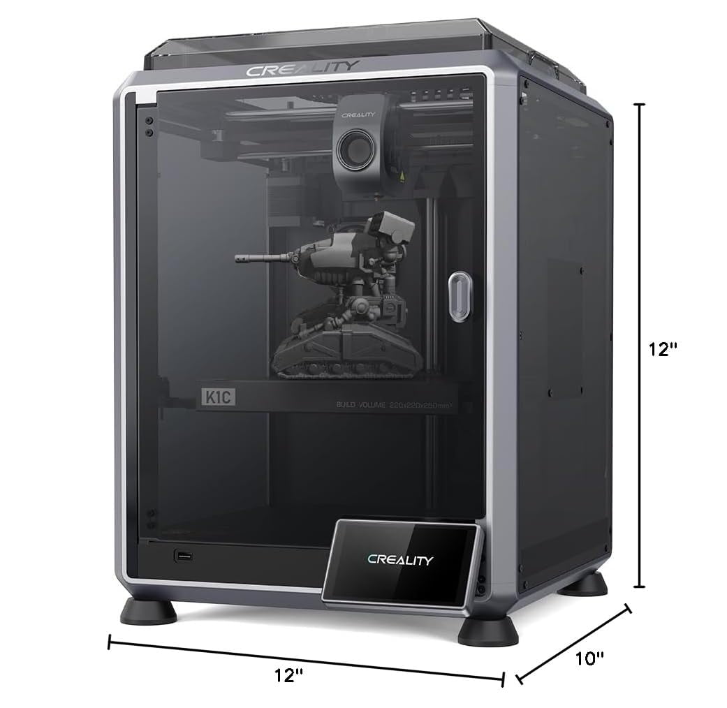 Creality K1C 3D Printer, 600mm/s High-Speed Core XY, Auto Leveling