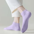thumbnail image 5 of CheerKidz Women's Mesh Low-Cut Ankle Socks Breathable Thin Short Socks Soft Pastel Colors Casual Daily Wear Gentle Warm-Weather Socks Multi Color Assortment (Purple, Free Size)., 5 of 5