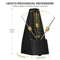 thumbnail image 6 of LEKATO Mechanical Metronome Universal Metronome for Piano Guitar Ukulele Violin with Loud Sound Accurate Track Beat Tempo for Beginner, 6 of 11