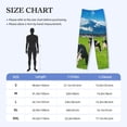 thumbnail image 4 of Balery Grazing Cows Mountain View print Men's Pajama Pants,Ultra Lightweight Pjs,Lounge Pant-Large, 4 of 9
