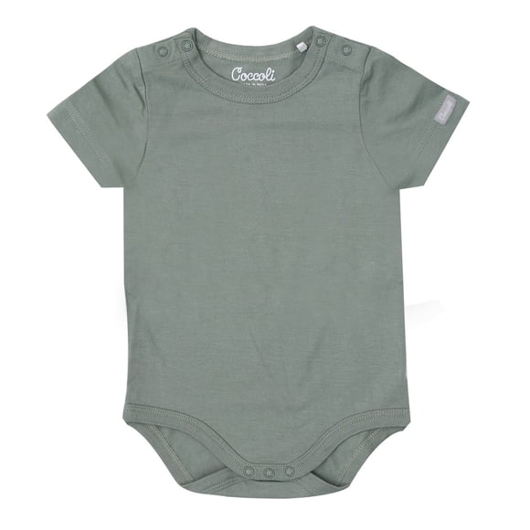 Coccoli Tencel Modal Short Sleeve Onesie - Lily Pad / 1 Month (8-10 lbs) / Core
