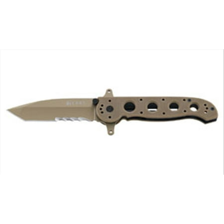 Columbia River M16 Columbia River Knife & Tool M16-14DSFG M16-14D Tanto Folding Tactical Knife, Desert Tan ()