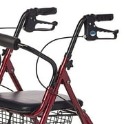 Lumex 4 Wheel Rollator Walkabout Junior Burgundy Lightweight Aluminum 1 Count