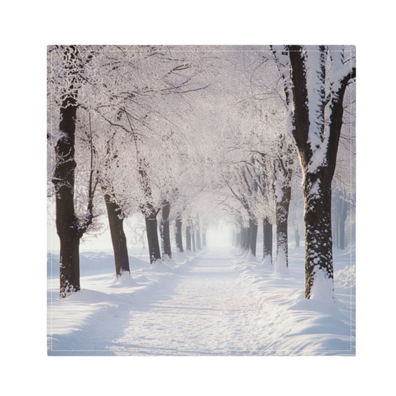 Napkin Satin Napkin 20*20Inchx1 Kitchen Towel Dinner Plate Towel Decorative Towel Napkin Tea Towel Suitable For Kitchen Table Big Tree in Winter