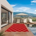 thumbnail image 3 of Red White Stripes Outdoor Rug for Patio/Deck/Porch, Non-Slip Large Area Rug 5 x 7 Ft, Simple Geometric Modern Monochrome Indoor Outdoor Rugs Washable Area Rugs, Reversible Camping Rug Carpet Runner, 3 of 8