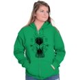 thumbnail image 5 of Hourglass Hands Crystal Ball Celestial Zip Hoodie Sweatshirt Women Brisco Brands X, 5 of 6