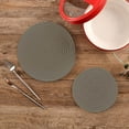 thumbnail image 2 of Solid Color 2 Pack Pot Holders Trivets, Heat Resistant Hot Pads for Kitchen Table Decoration Trivets for Hot Dishes/Pot/Bowl/Teapot/Kitchen Hot Pads Trivets, 7" + 9.45", 2 of 7