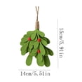 thumbnail image 3 of Dongrere Non-woven Christmas Hanging Ornament Fabric Leaf Red Berry Pendant for Xmas Tree Mantel Front Door Farmhouse Decor, 5.5x5.9 Inch, Green, 3 of 6