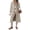 Khaki, variant on Women Casual Long Trench Coat Solid Color Windproof Overcoat Fashion Jacket
