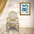 thumbnail image 3 of Popp, Grace 25x32 Gold Ornate Wood Framed with Double Matting Museum Art Print Titled - Crystal Chevron II, 3 of 4