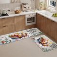 thumbnail image 5 of VIKAMA - Alfombra de terciopelo de cristal con tiras largas para Navidad, 2 piezas, para el hogar, la cocina, el baño, el inodoro, la suciedad, antideslizante, decoración del hogar, 5 of 5