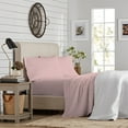 thumbnail image 2 of Color Sense Cotton Rich Jersey Bedsheet Set, Super-Soft & Cozy Knitted, 4-Piece Queen Blush, 2 of 8