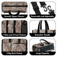 thumbnail image 3 of Utility Tote Bag for Women with 11 Pockets, Leopard Teacher Tote with Top Zipper Closure & Thick Bottom Support, Waterproof Beach Bag Work Laptop Bag for Teachers, Students, Artist, Nurse Purse, 3 of 5