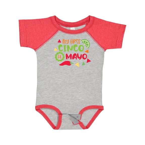 Inktastic My 1st Cinco De Mayo with Lime and Red Pepper Boys or Girls Baby Bodysuit