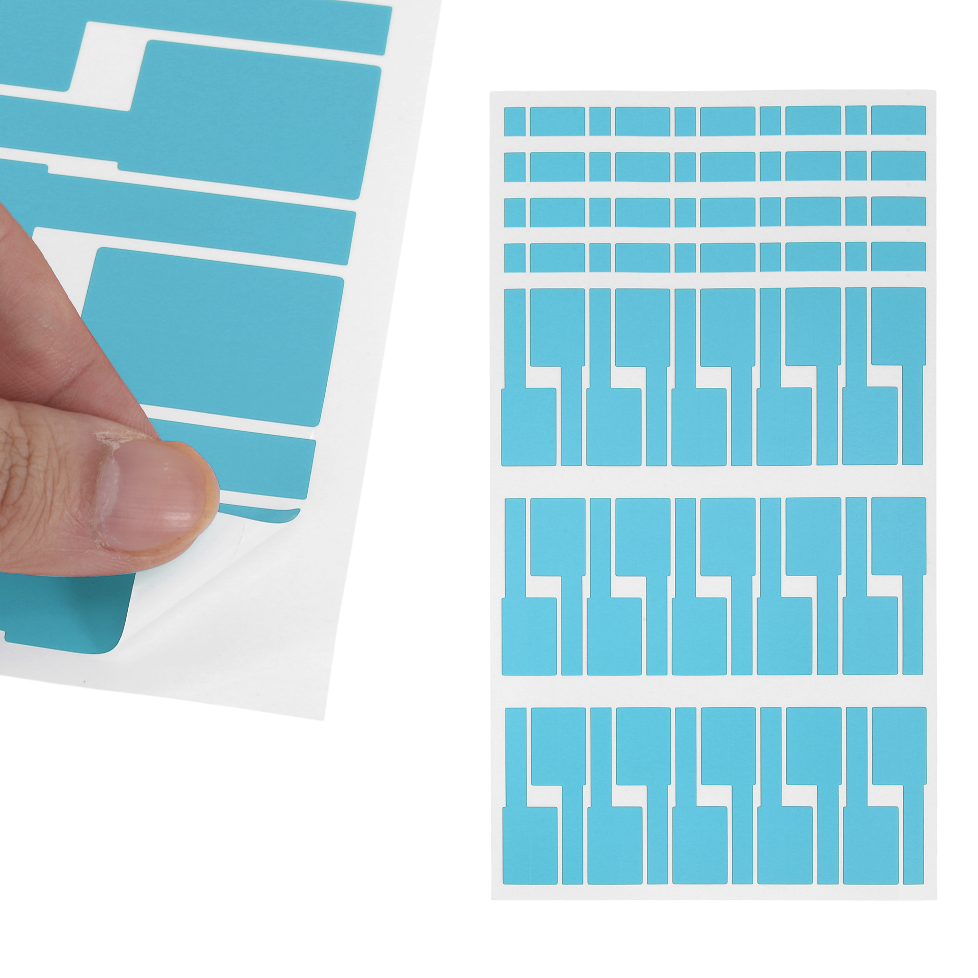 Unique Bargains Handwritable P-Type Gift Stickers 3.31"x1.02" 6 Pcs Light Blue