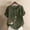 Army Green, variant on Short Sleeve Summer Tops for Women Floral Crew Neck Graphic Tees Faux Linen Crew Neck Women Shirts L