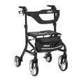 thumbnail image 1 of Andador plegable Drive Medical Nitro Sprint con asiento, ligero y de altura, con ruedas grandes, plegable, de cuatro ruedas, color negro, 1 of 5