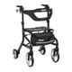 thumbnail image 1 of Andador plegable Drive Medical Nitro Sprint con asiento, ligero y de altura, con ruedas grandes, plegable, de cuatro ruedas, color negro, 1 of 5