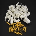 thumbnail image 4 of Eddwiin 20 piezas 16/20/25/32 mm abrazadera de tubo de combinación en forma de U clips fijos con tornillos(25mm+螺丝 20pcs), 4 of 8