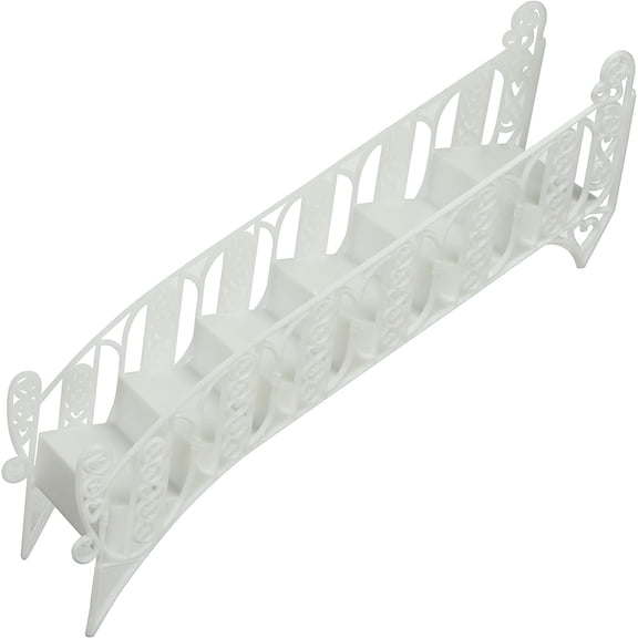 Wedding Cake Step Decorative Stair White Wedding Stairs 1 Pack Birthday Party Cake Decorating Kit - Happy Birthday Cake Topper Set by A1BakerySupplies