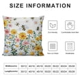 thumbnail image 5 of TIAOTIAOHOU Spring Floral Pillow Cover with Butterflies and Bees, Watercolor Yellow and White Flowers, Decorative Cushion Case for Home and Living Room Decor, 5 of 5