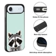 thumbnail image 2 of WIRESTER Shockproof Soft Rubber Cover Case for Apple iPhone 17 Air 6.6" 2025, Raccoon On Aero Blue Background, 2 of 5