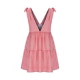 thumbnail image 6 of Taylonsss Womens Spring Summer Dress Sleeveless Tie-Front V Neck Short Casual Beach Resort Dress, 6 of 8