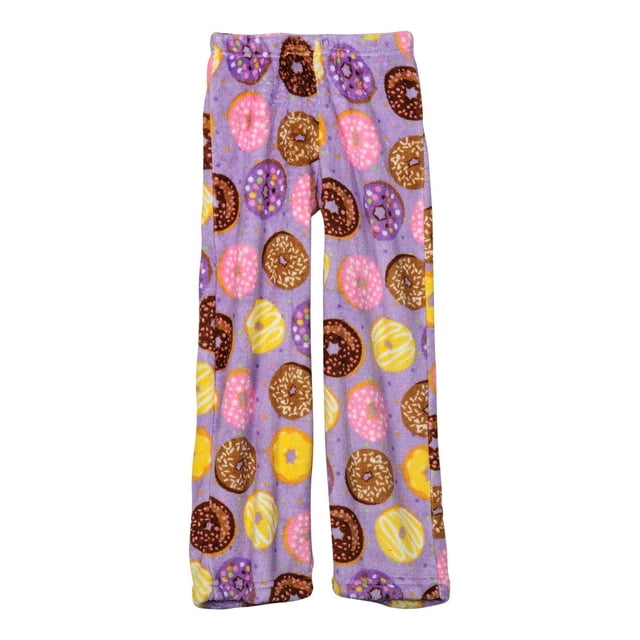 Up Past 8 Girls' Pajama Pants Fuzzy Plush Sleepwear Fun Pants