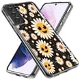 thumbnail image 2 of MUNDAZE Samsung Galaxy S10e Cute Smiley Face White Daisies Double Layer Phone Case Cover, 2 of 5
