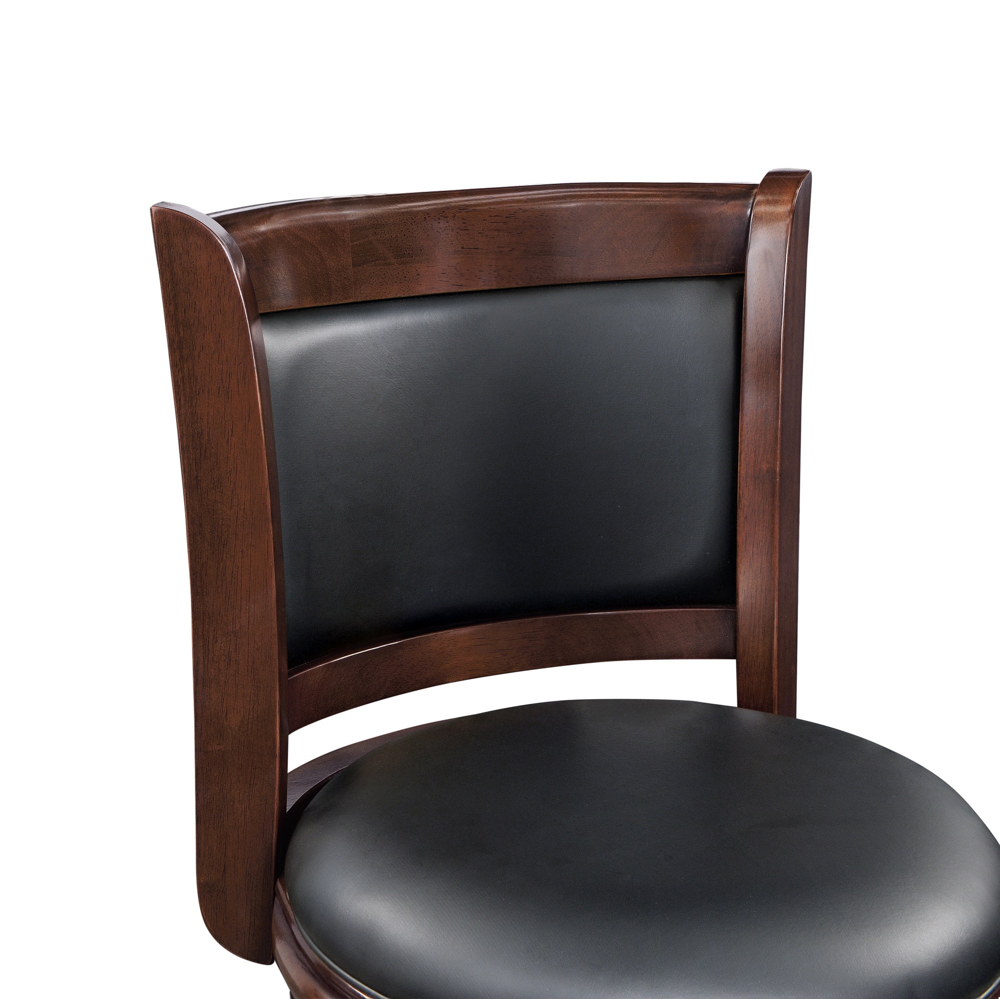 Boraam Augusta Extra Tall Bar Height Swivel Wood Kitchen Bar Stool, Cappuccino Finish