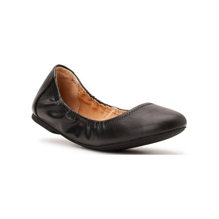 Time and Tru Women's Scrunch Ballet Flats, Wide Width Available