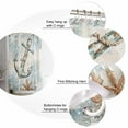 thumbnail image 6 of Blue Anchor Coastal Waterproof Fabric Shower Curtain, Nautical Summer Beach Starfish Snowflake Shower Curtain for Bathroom Curtains Bathtubs Hotel Washable Shower Curtains with 12 Hooks Long 72x78in, 6 of 6