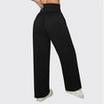 thumbnail image 5 of Yoga Pants Women, Prolriy Womens Stretchy Flare Trousers Petite Lightweight Pull on Slacks with Pockets Women's Pants Black L, 5 of 7