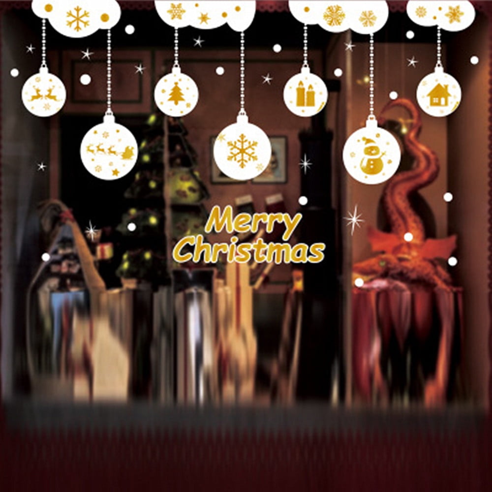 Christmas Home Glass Window Wall Sticker Decal Removable Large Decor PVC