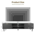thumbnail image 6 of Emorefun Black TV Stand for up to 75 Inch TVs, Entertainment Center with Large Storage Cabinets for Bedroom, Office, 6 of 6