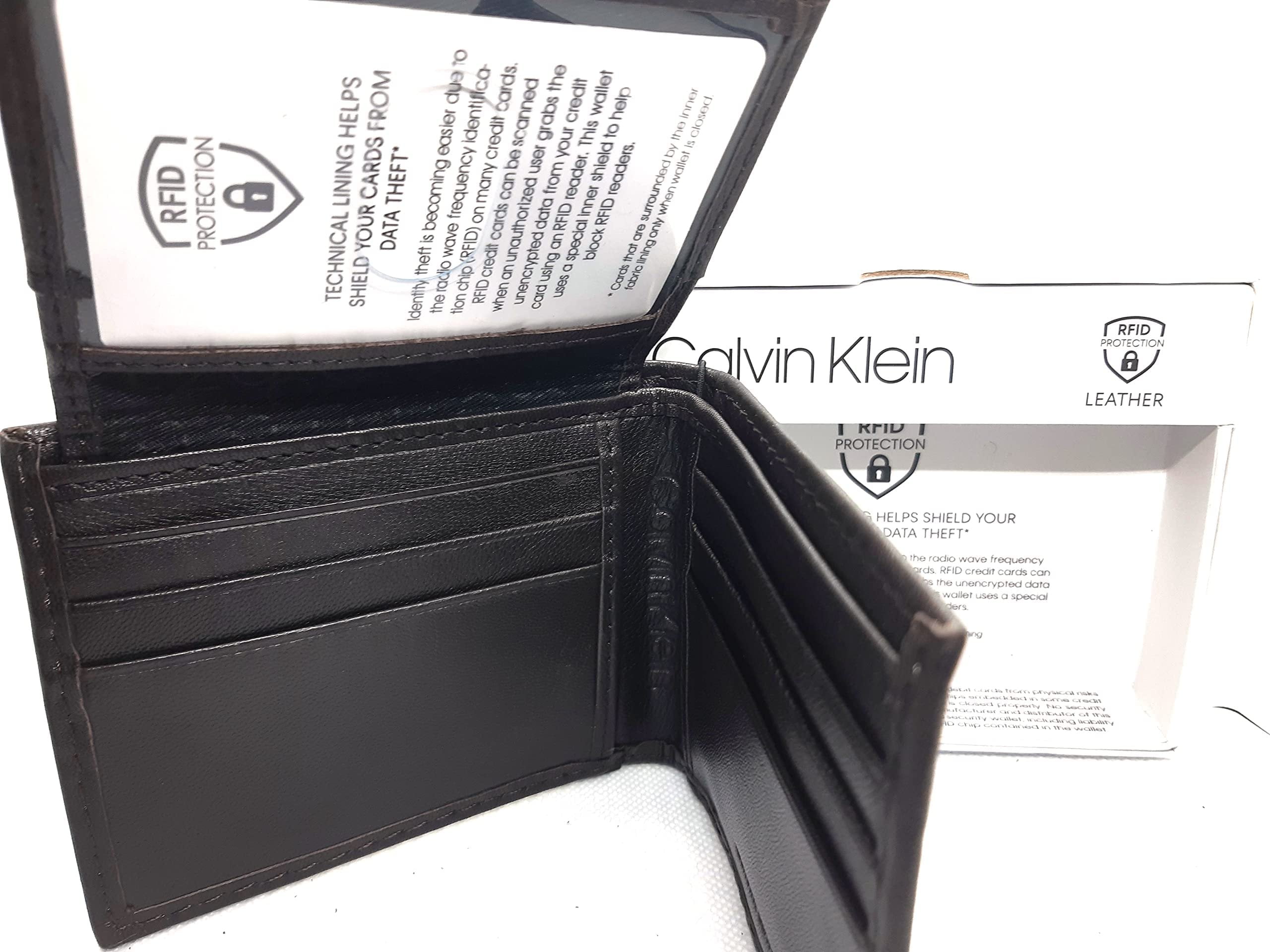 Calvin Klein Men's Genuine Leather Wallet with RFID Protection