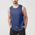 thumbnail image 2 of NOLDARES Men's Tank Tops Loose Fit Sleeveless Workout Muscle Shirt Athletic Bodybuilding Gym Tee Shirts Summer Vacation(Navy,M), 2 of 6
