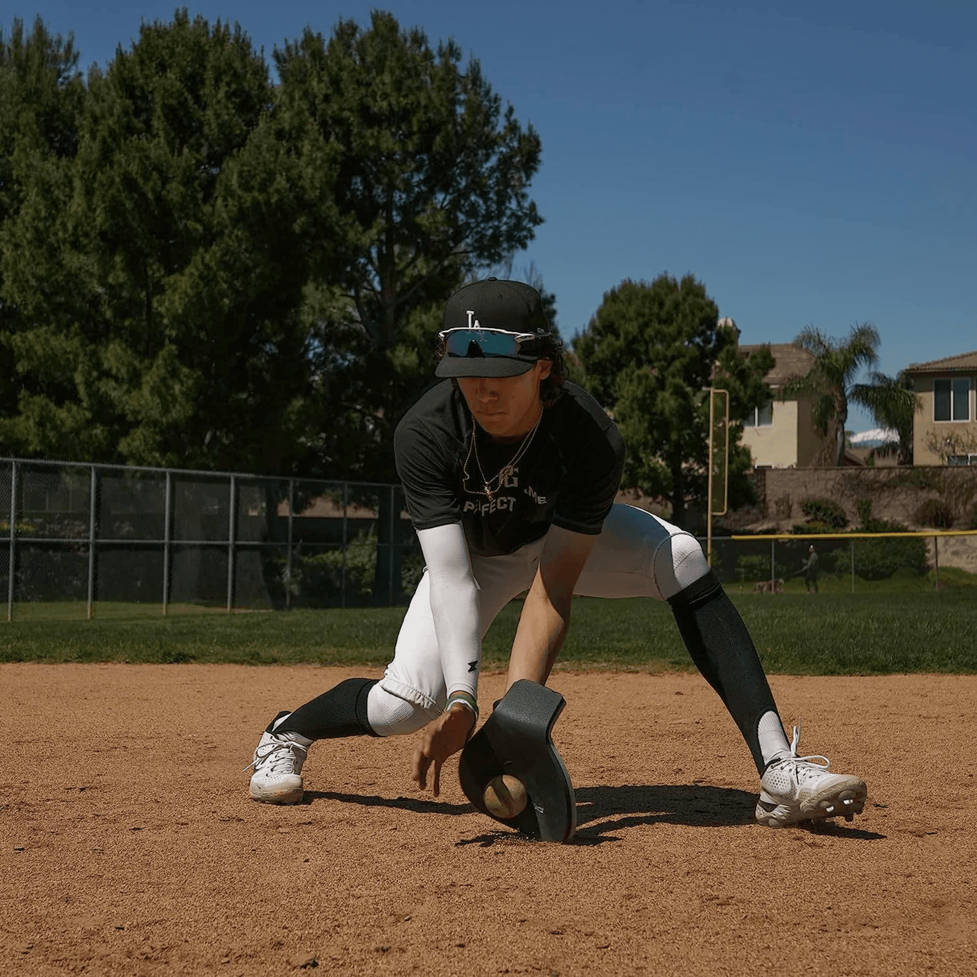 PowerNet Fielder Pro, Angled Wrist Soft Hands Softball Baseball Training Equipment, Baseball Practice Equipment for Fast Transition from Glove to Throwing Hand, Right & Left Hand Universal Fit, 2-PK