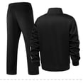 thumbnail image 4 of Men Full Zip Track Suit Set with Stand Collar Long Sleeve Jacket and Elastic Waistband Pants Sporty Style Outfit, 4 of 4