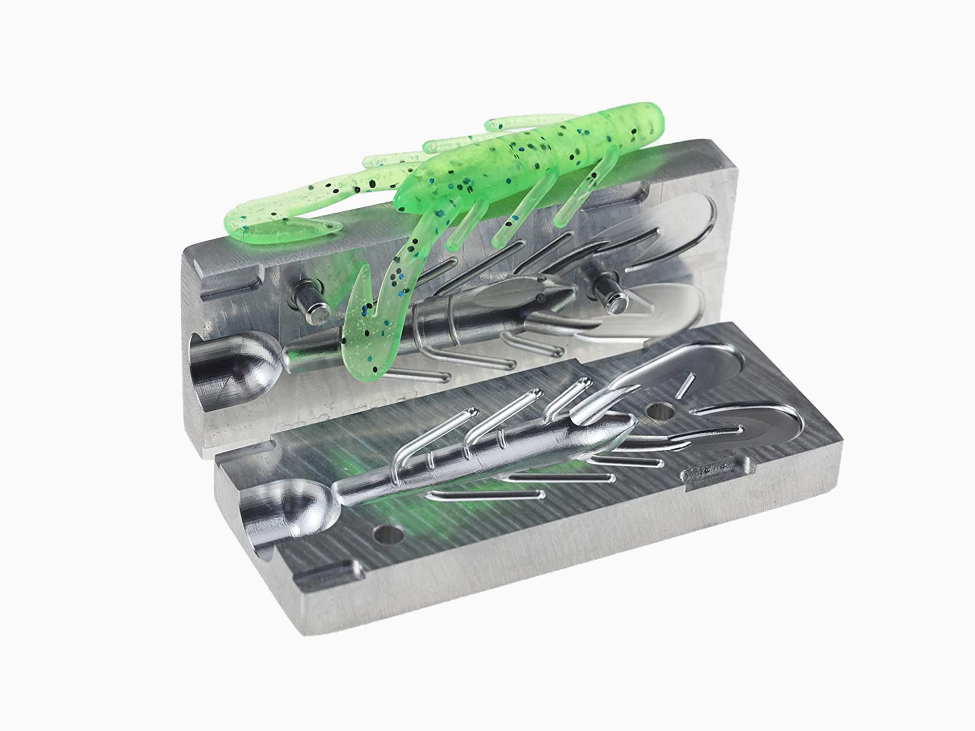  Soft Plastiс Mold Lure Making Injection Molds Fishing Lures  Three Cavity Gulp Shaky Worm 5'' (Aluminium) : Sports & Outdoors