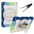 thumbnail image 1 of XYX 3in1 Rotating Stand Case for Samsung Galaxy Tab S6 Lite 10.4 inch with Hand/Shoulder Strap, Shockproof Rugged, Colorful Blue, 1 of 7